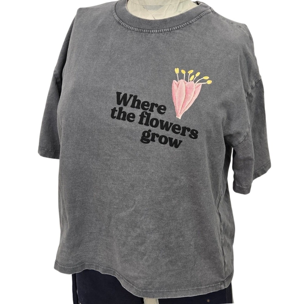 Zara Cambridge Botanic Garden Boxy Cropped Graphic Tee Womens XS or Kids 11-12